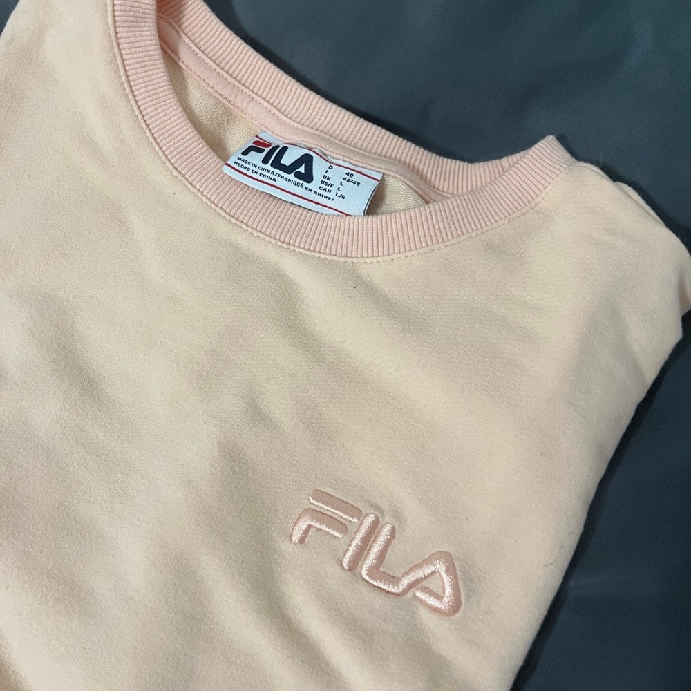 Fila Light Peach Crew Neck Top